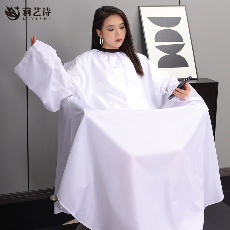 定制带袖玩手机印字logo理发衣