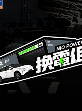 换电组车贴适用于蔚来ES6EC6ES8ET5T乐道L60L90个性创意玻璃装饰