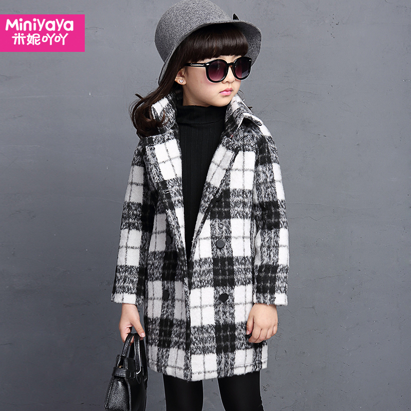 Manteau pour fille MINIYAYA en mélange - Ref 2162010 Image 4