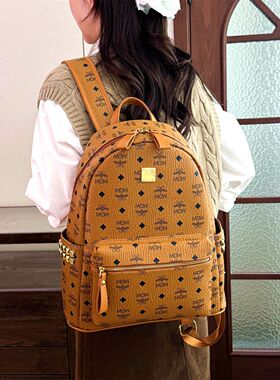 背包2026新款 男女时尚大学生软皮书包潮韩版百搭ins大容量双肩包