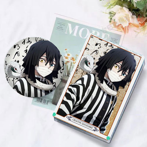 鬼灭之刃蛇柱伊黑小芭内周边流沙麻将吧唧收藏套装徽章生日礼物