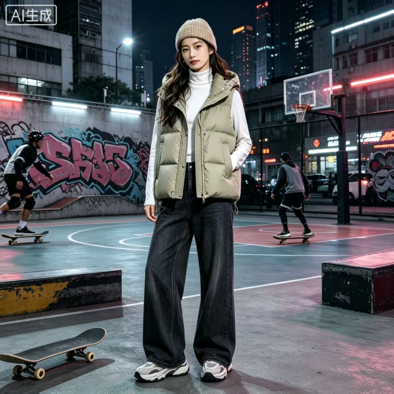 秋冬立领面包羽绒棉马甲女保暖