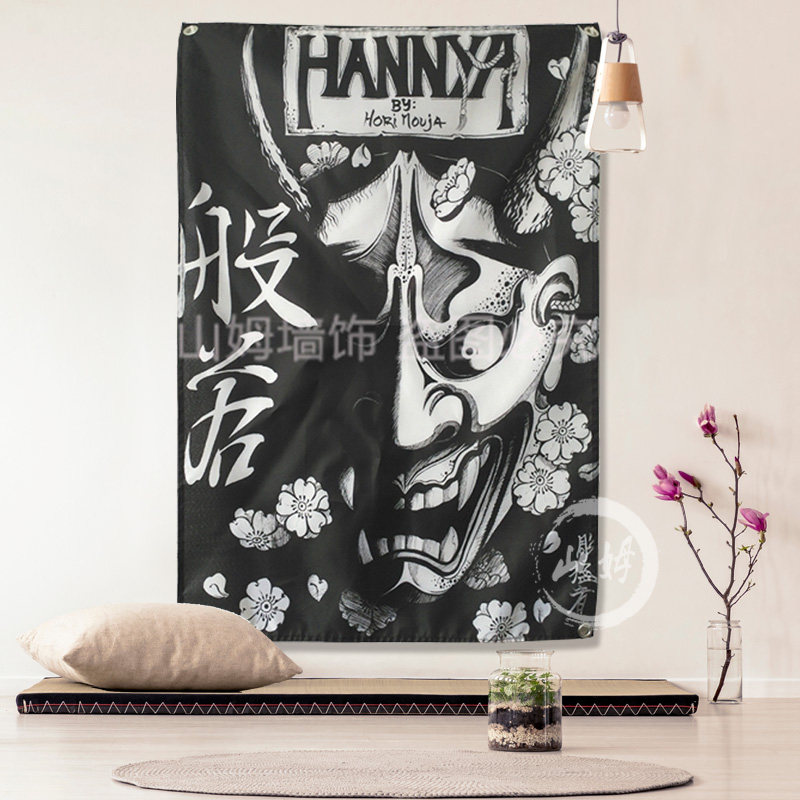 般若 tattoo 刺青纹身 挂旗挂布 酒吧工作室日式会所墙布挂画