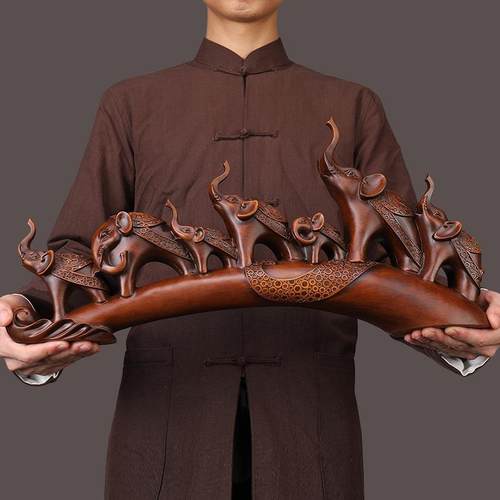 吉祥大象摆件招财创意家居摆设客厅装修饰品新房乔迁之喜礼物