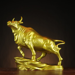 铜牛摆件厂家 铜牛 办公室 生肖牛 运势如虹牛 华尔街牛