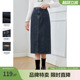 牛仔半身裙子 高腰显瘦小个子中长款 betu百图秋装 新款