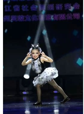 动物女童学猫叫舞台可爱风演出服