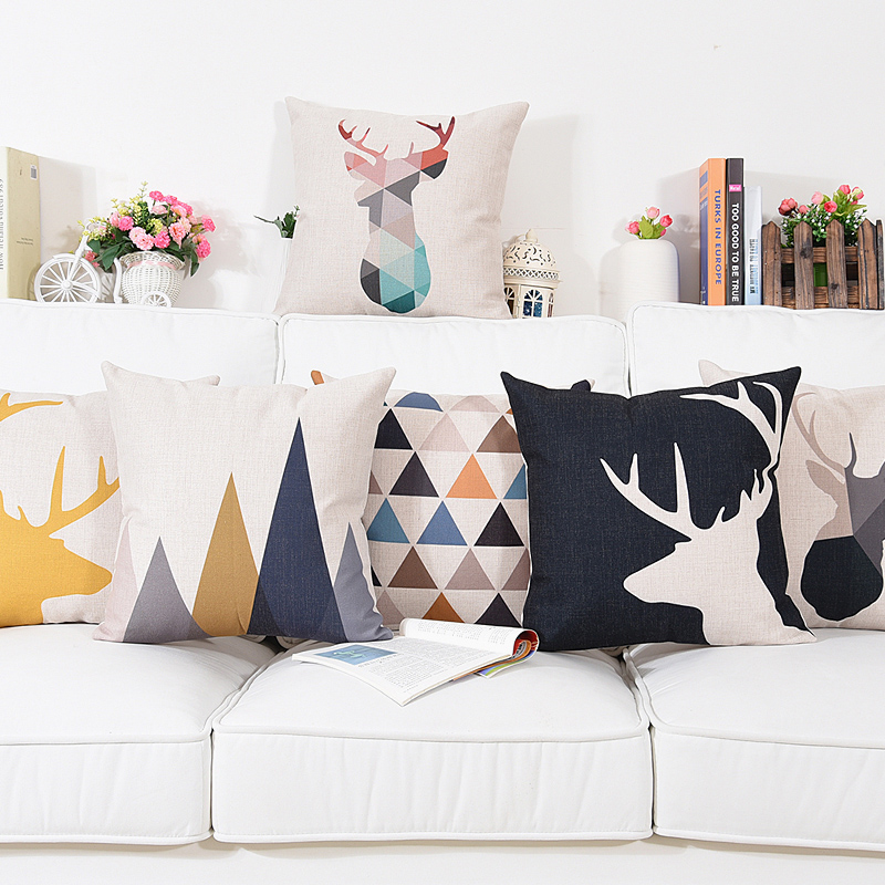 沙发靠垫办公室护腰抱枕套汽车