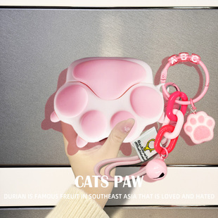 创意可爱猫爪适用OPPO enco air4pro保护套 free4保护壳enco x3蓝牙耳机套盒air4i壳free3硅胶air2pro软壳R4