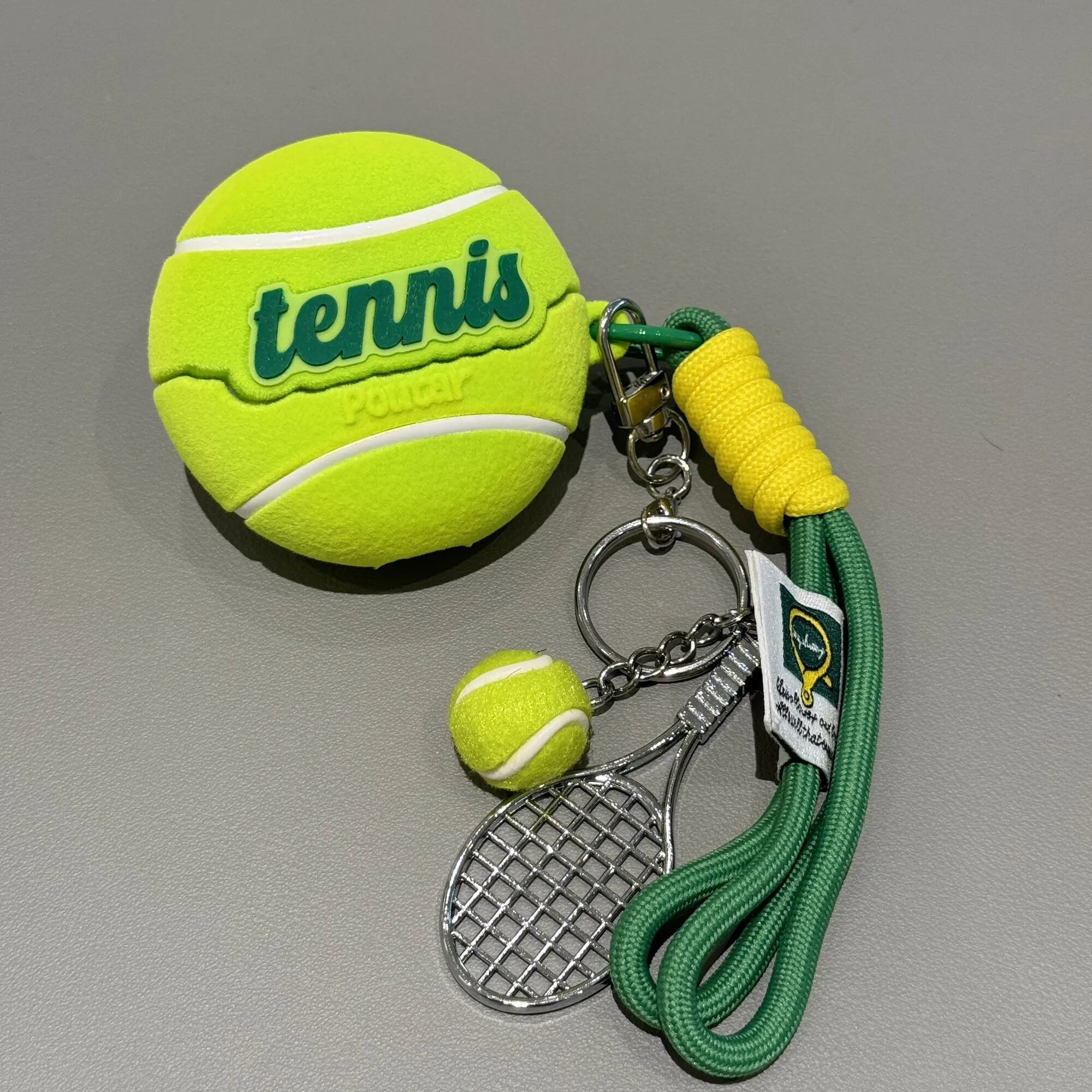 创意植绒网球耳机保护套适用苹果蓝牙耳机套airpodspro3保护套airpods4壳pro2盒四ipod软壳pro3三代网球挂绳