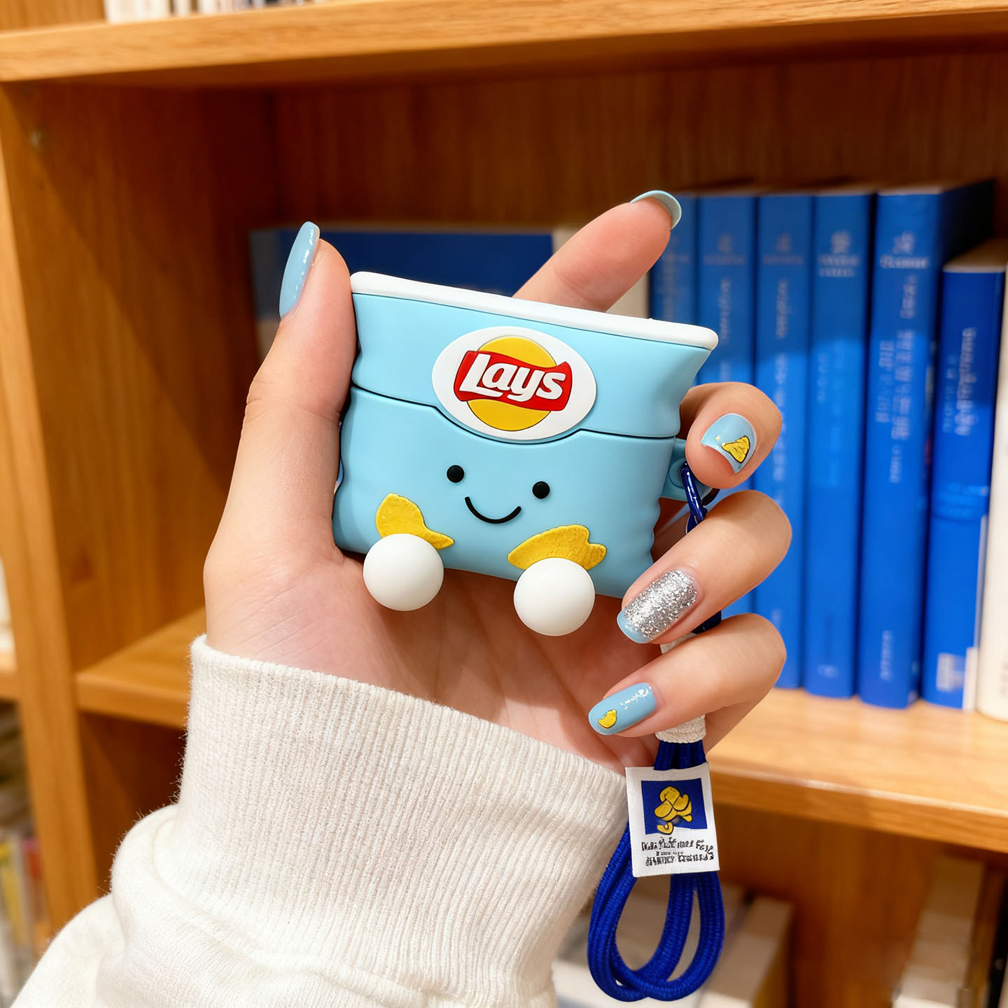 创意卡通蓝色薯片适用于一加Buds Ace 2蓝牙耳机保护套1加budsace2无线蓝牙耳机壳防摔Ace2可爱卡通硅胶软壳