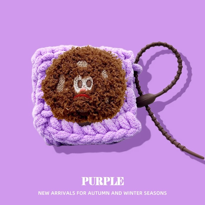 适用铁三角ATH-TWX7耳机保护套ATH-TWX9耳机充电仓盒CKS30TW毛绒醒狮壳SQ1TW TW耳机套CKS5TW卡通盒充电仓包