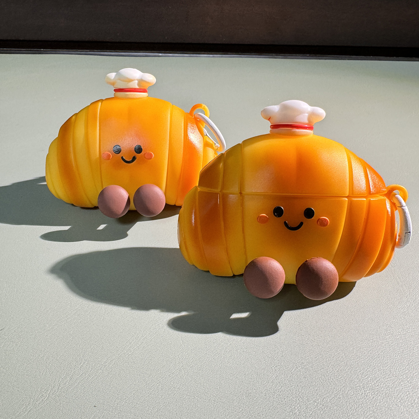 创意卡通仿真厨师牛角包适用华为freeclip2保护套e3新二代5i耳夹耳机freebuds pro5壳7i蓝牙6硅胶SE2充电盒4e