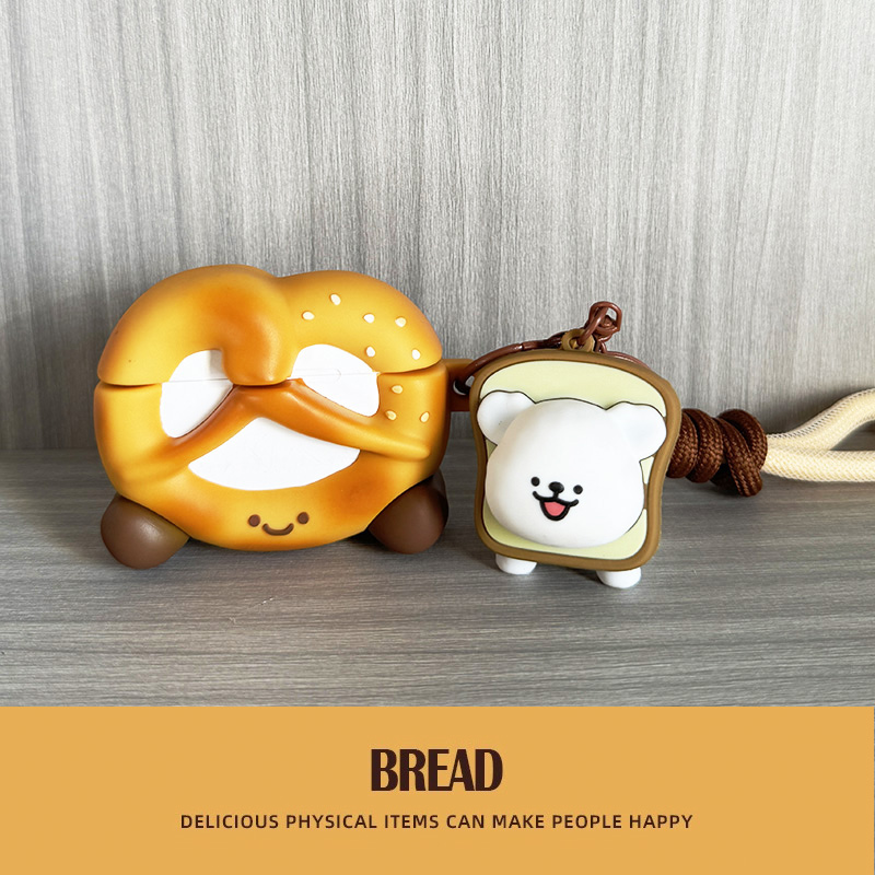 适用华为荣耀Earbuds X5保护套亲选X5spro蓝牙耳机壳全包x5仿真面包硅胶套x5s创意卡通软壳x5s pro耳机套卡通