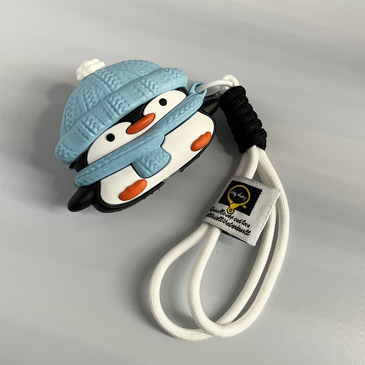 创意蓝色围巾帽企鹅适用airpods4保护壳苹果耳机pro3套pro2企鹅4四代硅胶软壳pro3二三代aipods蓝牙耳机盒