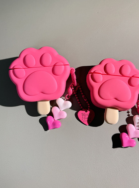 创意红色爪爪冰棍适用于vivotws5保护套tws4壳vivo无线蓝牙耳机套IQOO TWS 2硅胶air3pro软tw4耳机盒tws3e壳