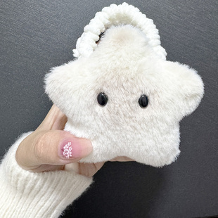 适用马歇尔MINOR 3代蓝牙耳机保护套防摔针织毛绒立体MINOR IV可爱卡通毛绒MOTIF II ANC耳机手拎包包少女心