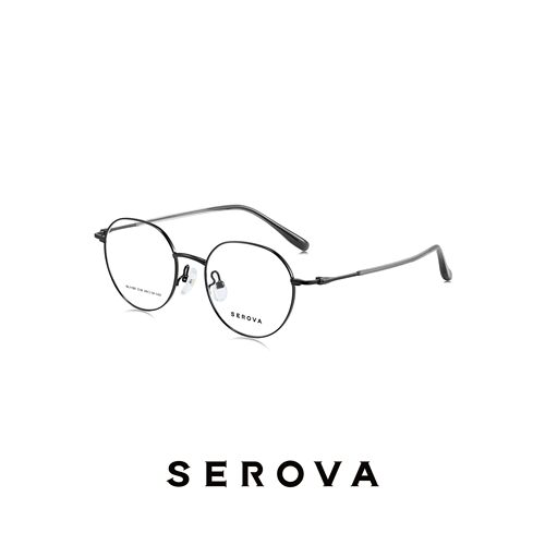 SEROVA施洛华眼镜框眼镜架眼镜框小圆框SL1192 可定制近视镜片
