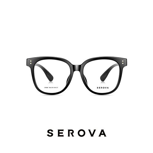 SEROVA施洛华眼镜框TR眼镜架眼镜框大圆框SF580 可定制近视镜片