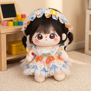 20cm棉花娃娃正常体娃衣可爱裙子原创公主裙子春天装衣服女娃夏天