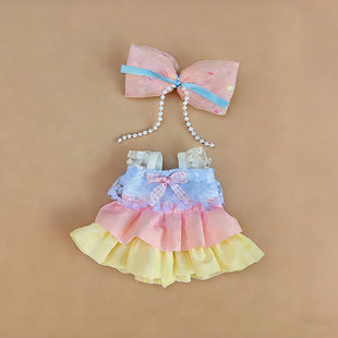 15cm棉花娃娃正常体娃衣公主裙玩偶女娃衣服洛丽塔可爱小裙子