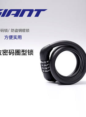 GIANT捷安特防盗密码锁自行车公路车钢缆1.2米山地车专用配件大全