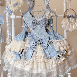 芙罗拉梦境 克洛莉丝之吻 原创lolita重工洛丽塔连衣裙甜 二团