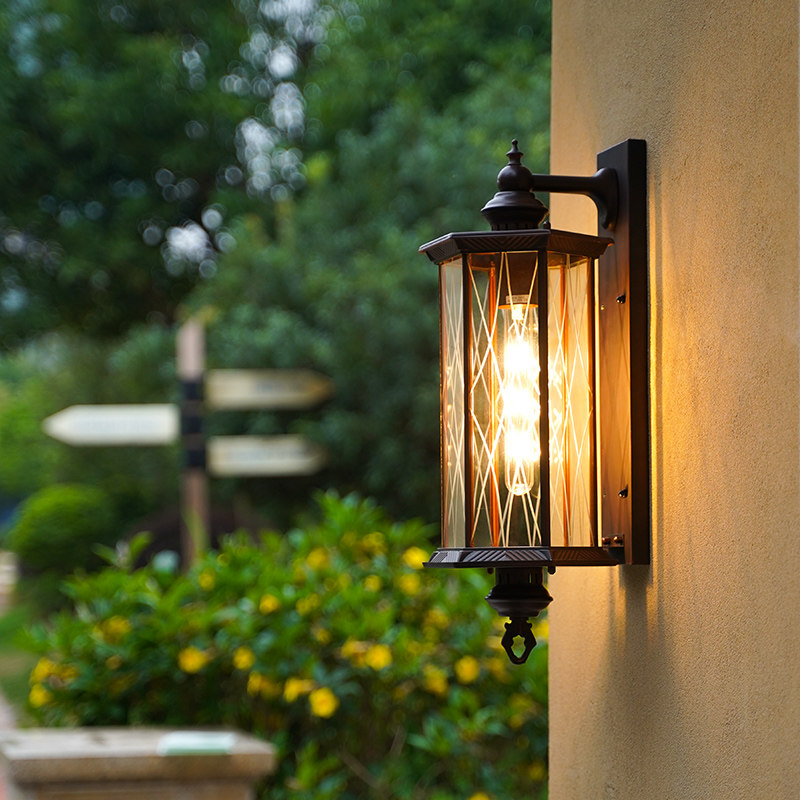 创意户外防水壁灯欧式室外庭院花园别墅阳台走廊过道门前围墙壁灯