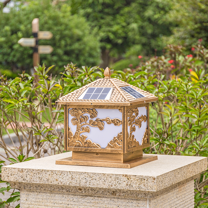 太阳能围墙柱头庭院墙头灯柱子室外防水别墅花园灯大门景观装饰灯