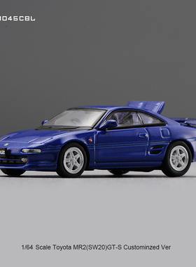 现货Hobby Japan 1/64 车模MR2 (SW20)GT-S Open 1996跑车蓝色