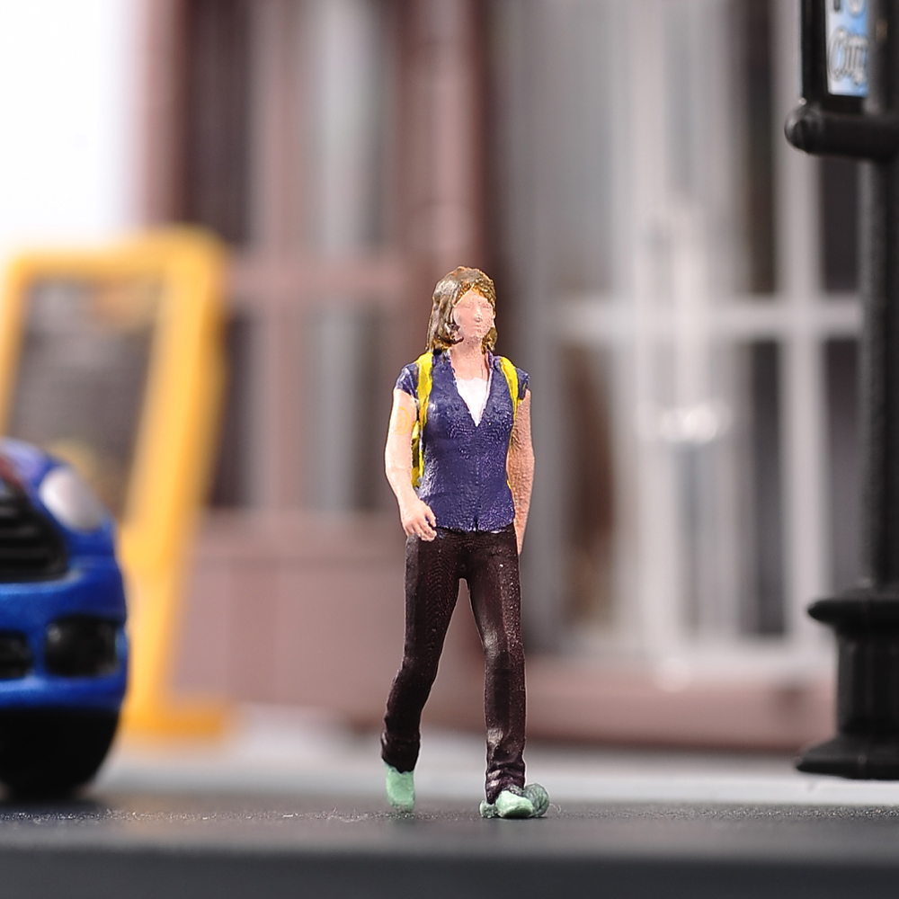 1/64树脂小人偶游人女背包客ANT