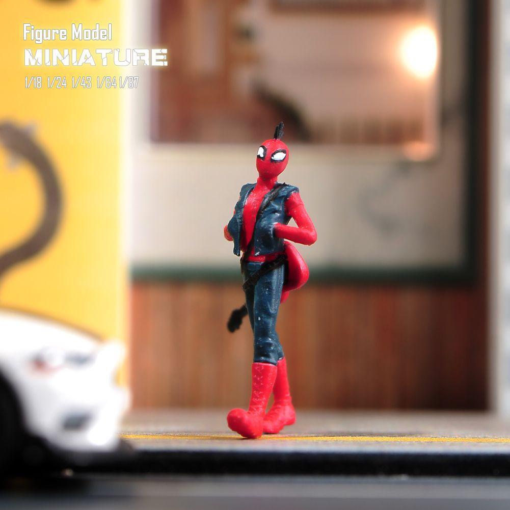 现货 1/18/24/43/64/87 朋克蜘蛛侠涂装微缩模型场景人偶摆件道具