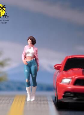 现货 1/18/24/43/64/87 人造人18号 掐腰女孩 微缩模型场景小人偶