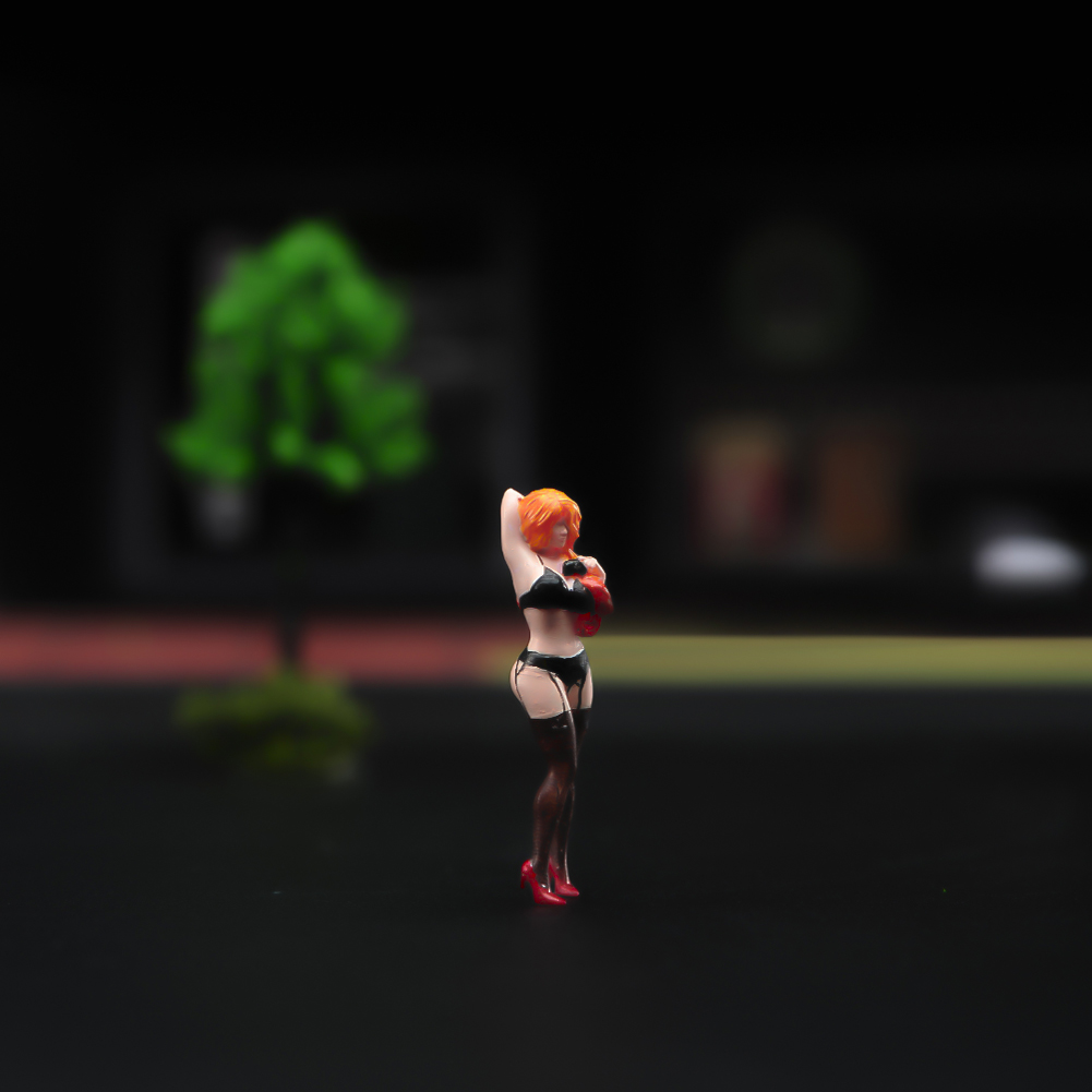 ANT 1/64 1/43 性感内衣拍照美女 涂装微缩模型手办车模场景人偶