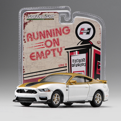 绿光 1/64 Greenlight合金汽车模型2021款福特野马MACH1 白色金顶