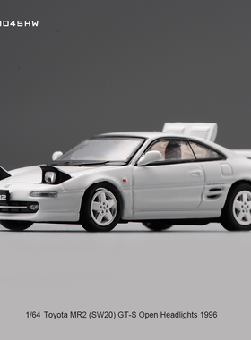 Hobby Japan 1/64 车模MR2 (SW20)GT-S Open 1996跑车白色翻灯