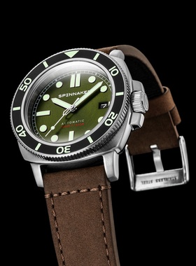 英国SPINNAKER三角帆HULL复古自动机械手表潜水陶瓷圈夜光SP5088