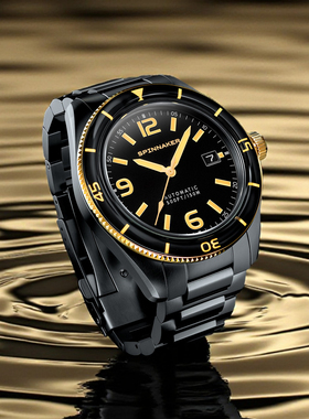 SPINNAKER三角帆黑金系列胶囊限定版自动机械表5055/5100夜光防水