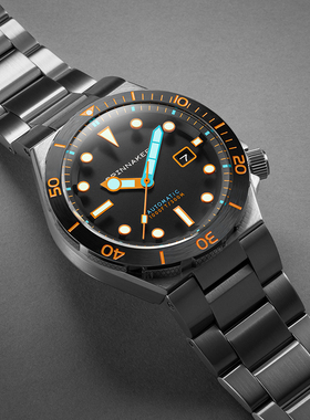 特价|英国SPINNAKER三角帆自动机械表Boettger套装潜水夜光5083