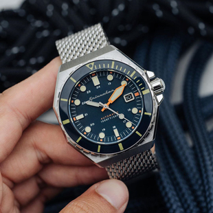 英国SPINNAKER三角帆复古自动机械潜水手表DUMAS钢带夜光个性 水鬼