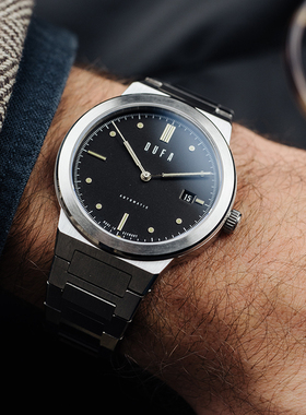 特价|德国DuFa包豪斯自动机械手表Gunter系列简约钢带夜光防水