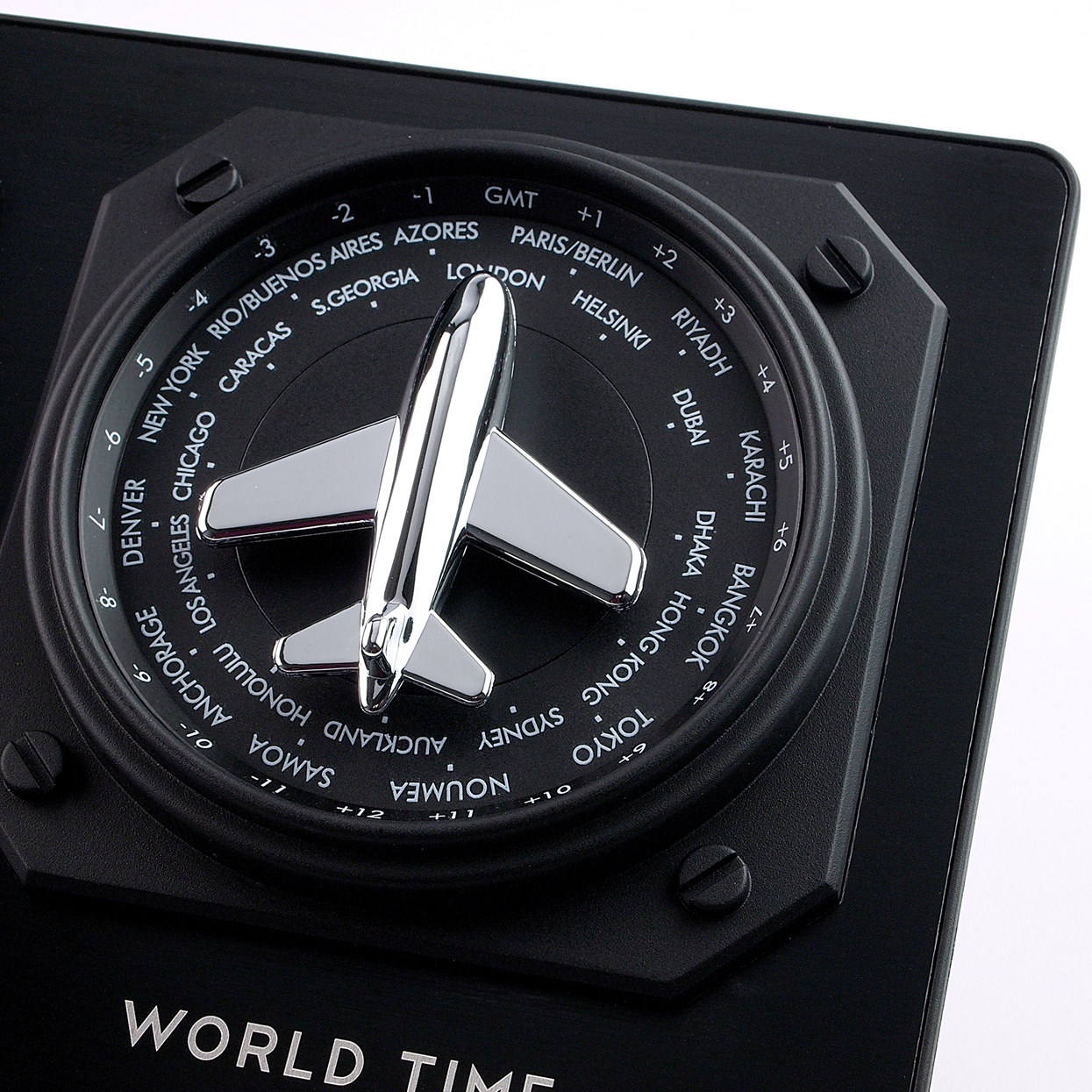BRITISH AVI-8 WORLD TIME CONTROL GMT FLIGHT INSTRUMENT PANEL STYLE WORLD TIME CREATIVE DESK CLOCK
