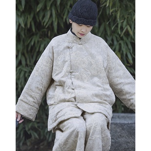 有间新中式棉服女冬季复古国风女装高端套装禅意茶服外套阔腿裤