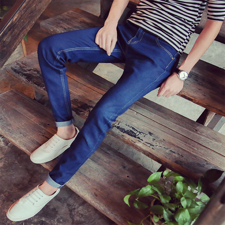 Jeans pour adolescent pieds Slim pour Quatre saisons - Ref 1461670 Image 3