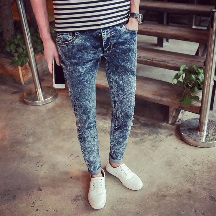 Jeans pour adolescent pieds Slim pour Quatre saisons - Ref 1461670 Image 1