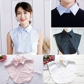 女春夏秋冬百搭衬衣假领黑白色衣领装 纯棉白色衬衫 假领子韩版 饰领