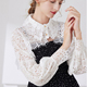 披肩蕾丝假衣领女配吊带连衣裙罩衫 百搭假领子长袖 遮手臂花边带袖