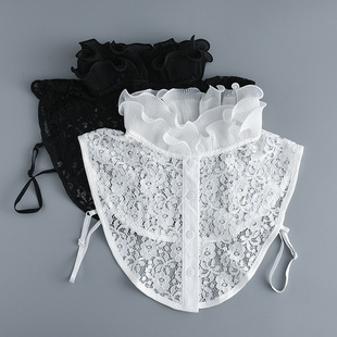 蕾丝假领子女百搭洋气花边立领衬衫秋冬季假领毛衣装饰打底假衣领