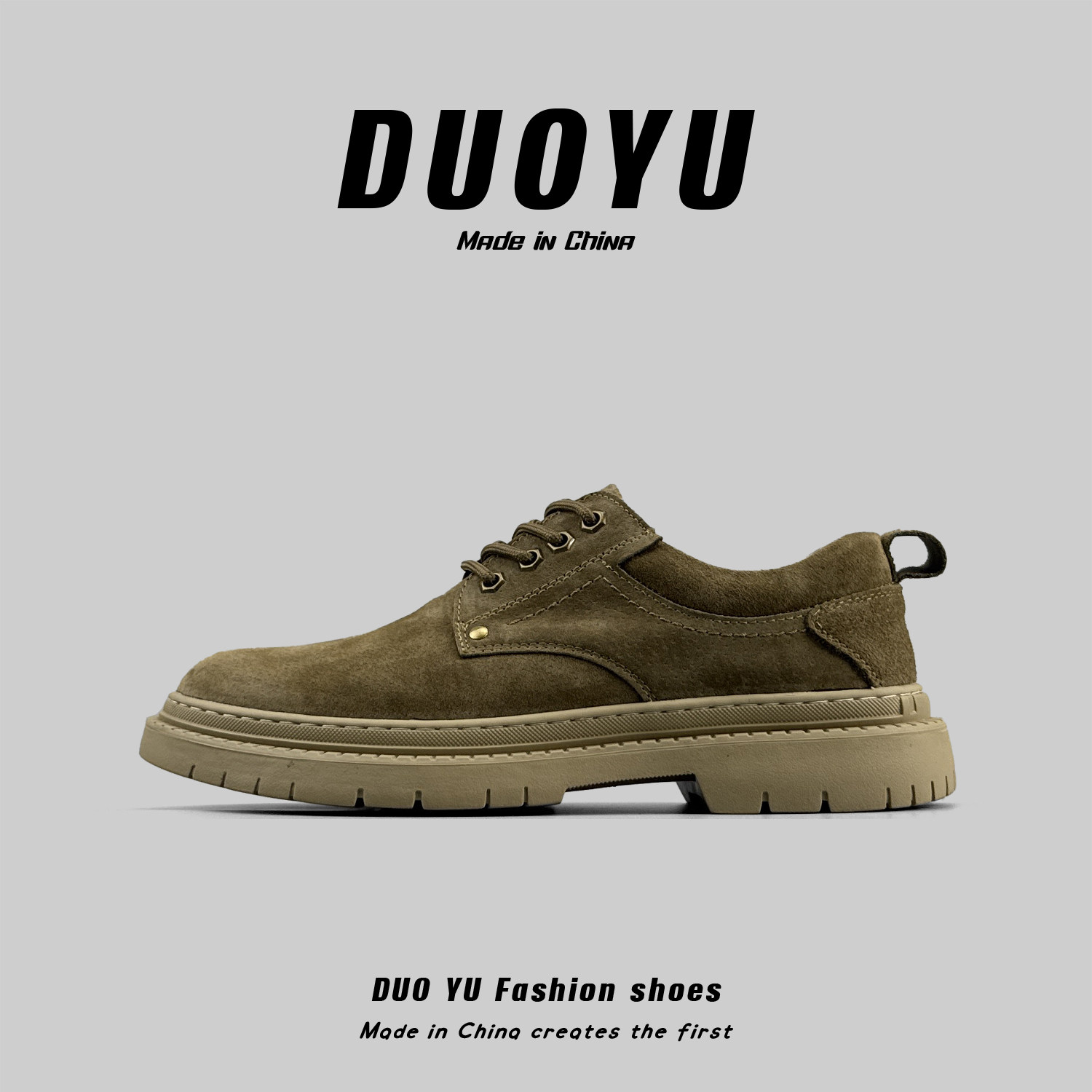 外贸男鞋真皮休闲皮鞋英伦风工装工作宽脚大头户外马丁靴低帮登山