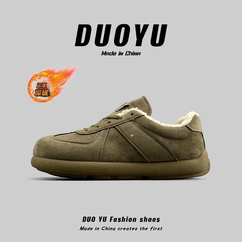 外贸男士冬季加绒保暖勃肯鞋户外防水加棉板鞋休闲百搭潮流运动鞋